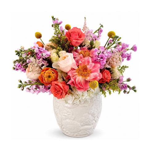 Coral Kiss floral arrangement