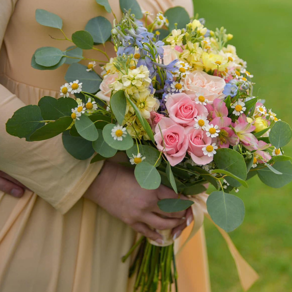 Wildflower Grace elegant reception table centerpieces