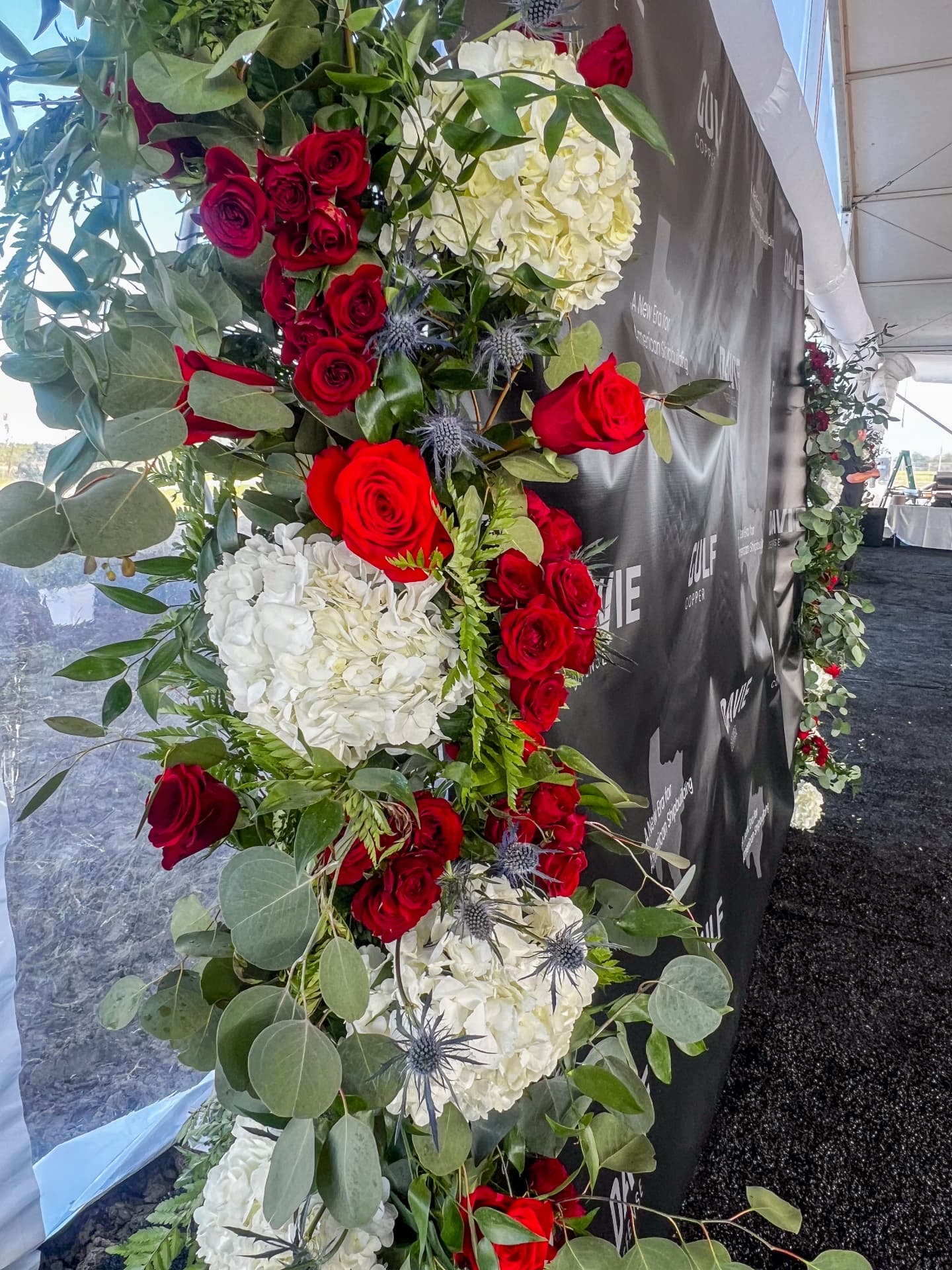 Wildflower Grace holiday event floral installation